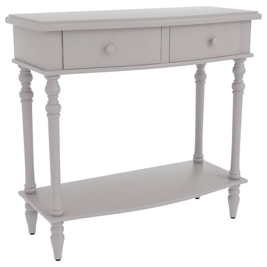 White Wood 2-Drawer End Table N52005
