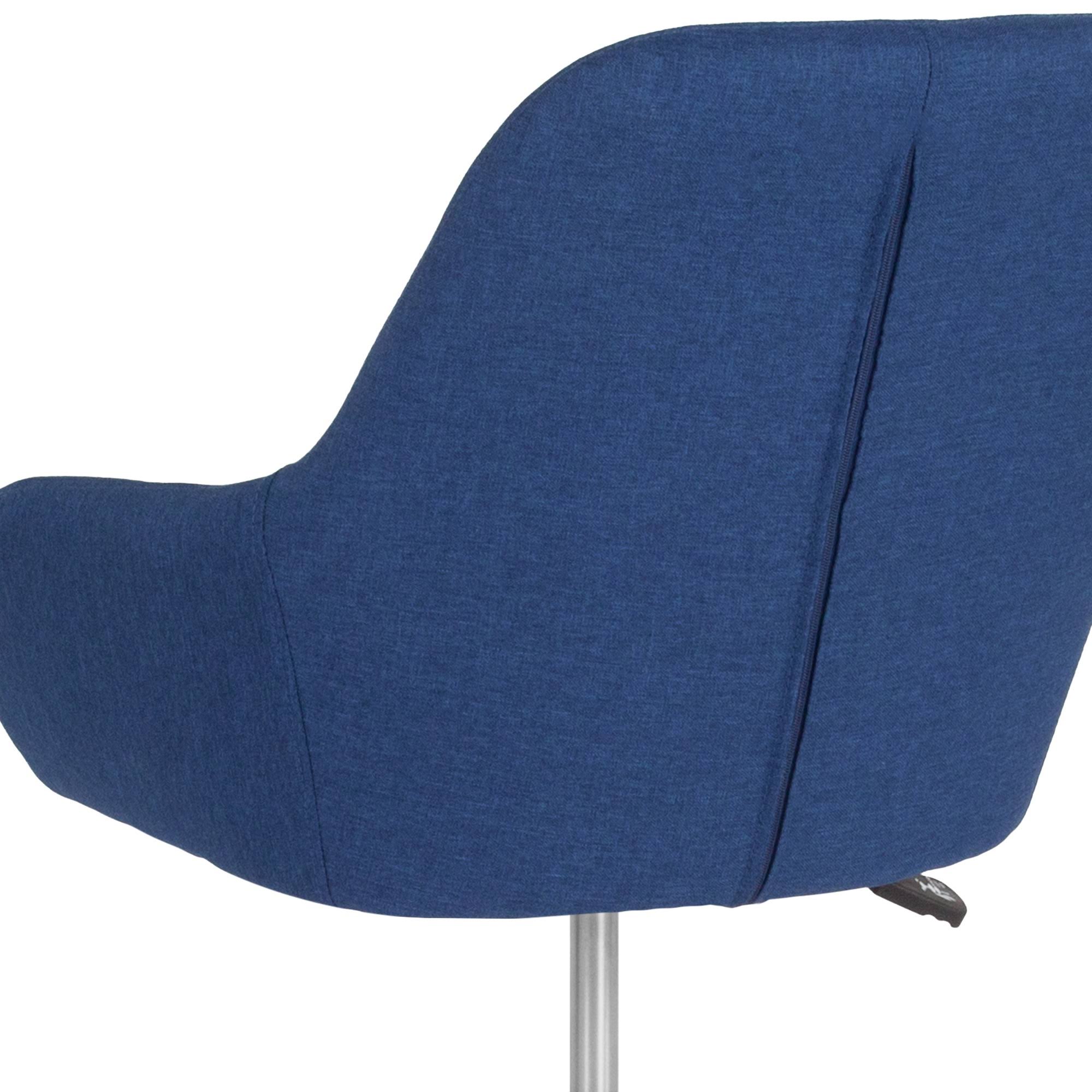 Blue Fabric Mid-Back Chair Z696