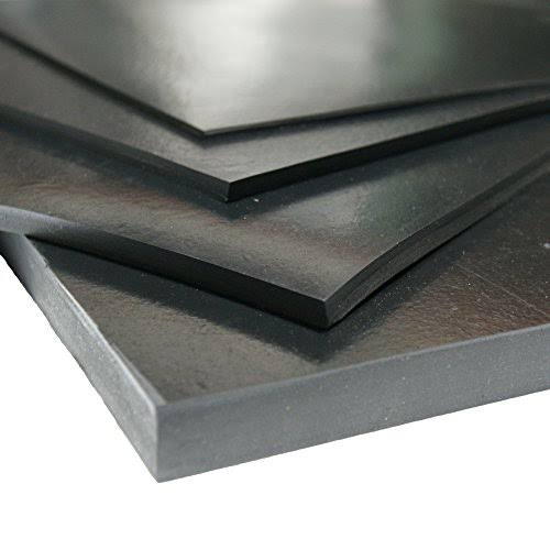 3/4 in. Thick x 6 in. Width x 6 in. Length Black Rubber Sheet (3-Pack) I8744