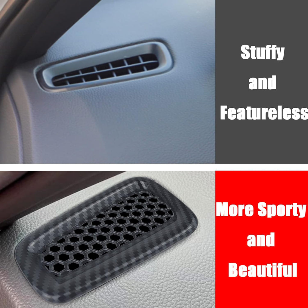 Carbon Fiber Center Console Gear Shift Panel Cover Sticker Interior Trim Decal Pack of 2 K54746