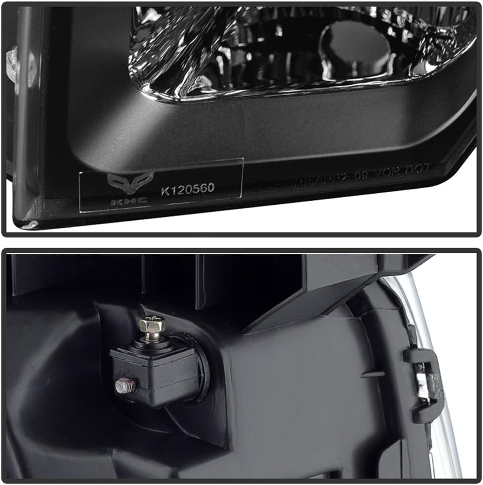 Black SMD LED Halo Projector Headlights I268449