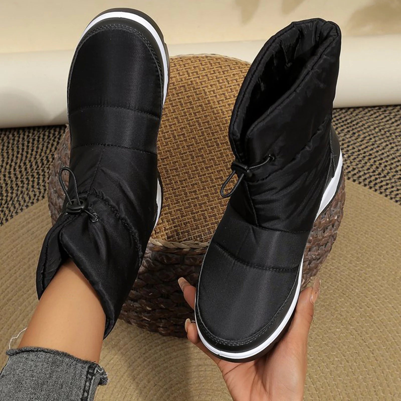 Snow Boots with Side Zippers Cotton Shoes V72341