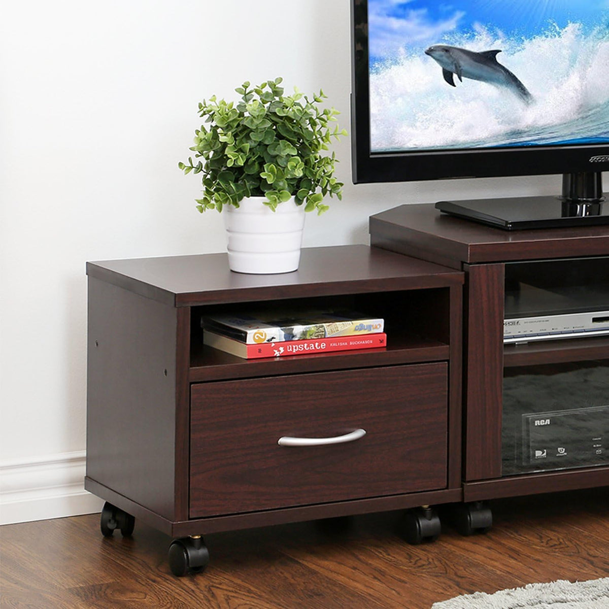 Utility Cart with Casters, Espresso P166