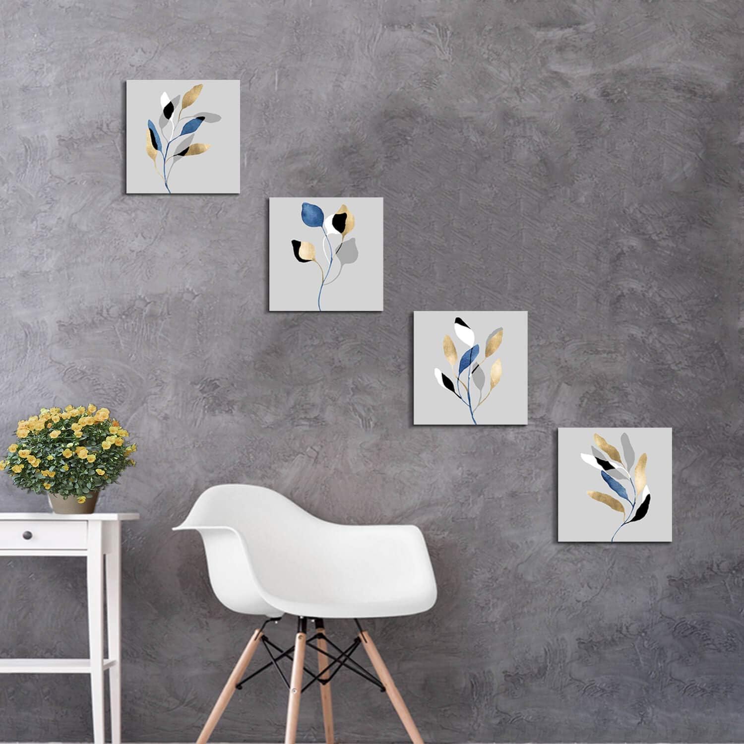 12W x 12H x 4 PCS Canvas Wall Art X760901