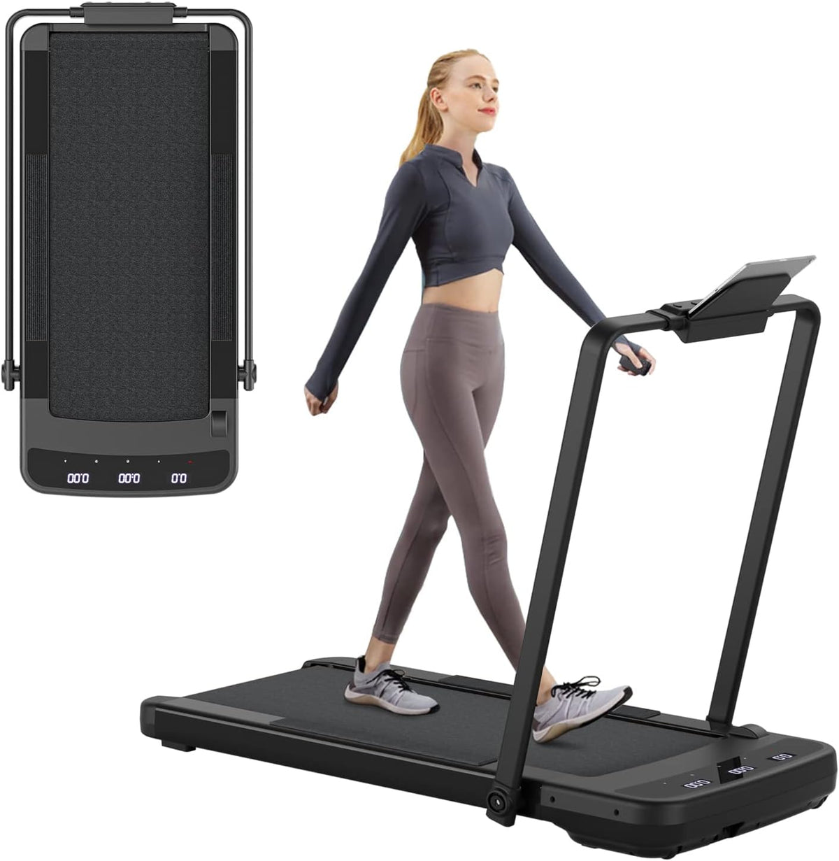 2 in 1 Folding Under Desk Treadmill with Remote Control L279379