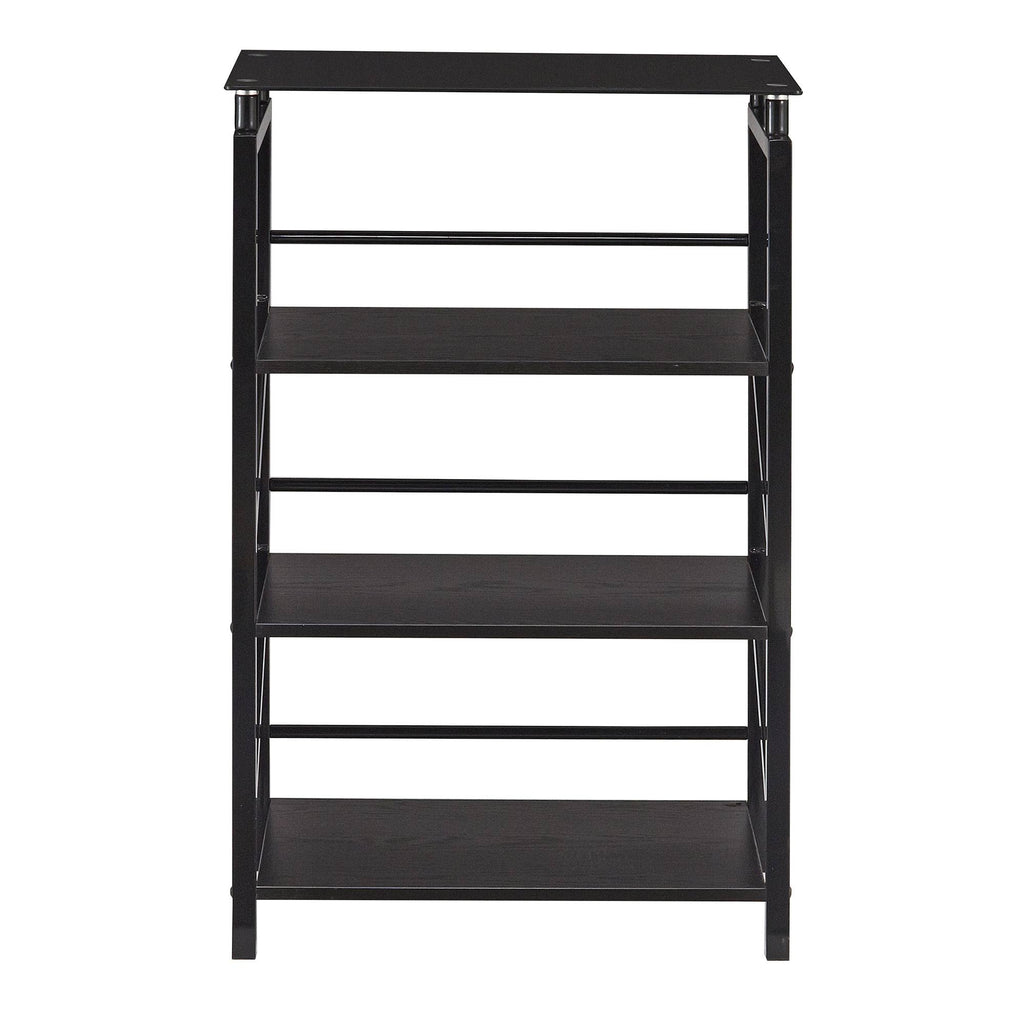 Black Glass Top Bookcase J282863
