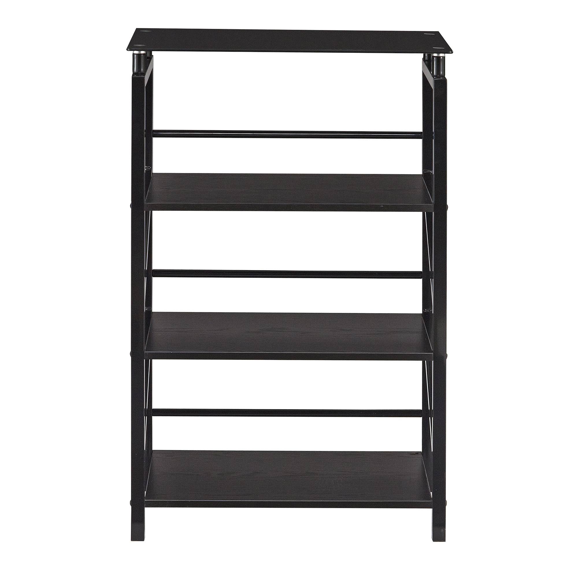 Black Glass Top Bookcase J282863
