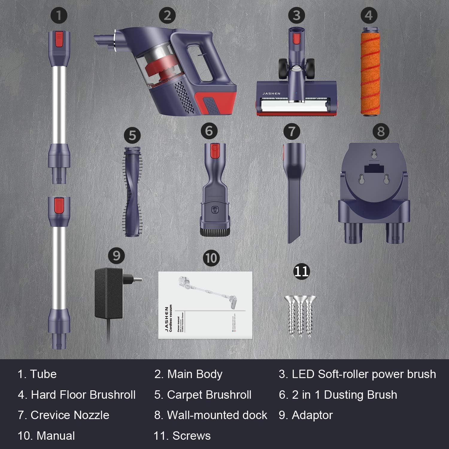 Cordless Stick Vacuum Cleaner, 250W Suction, 3-in-1 Handheld Vac U54360