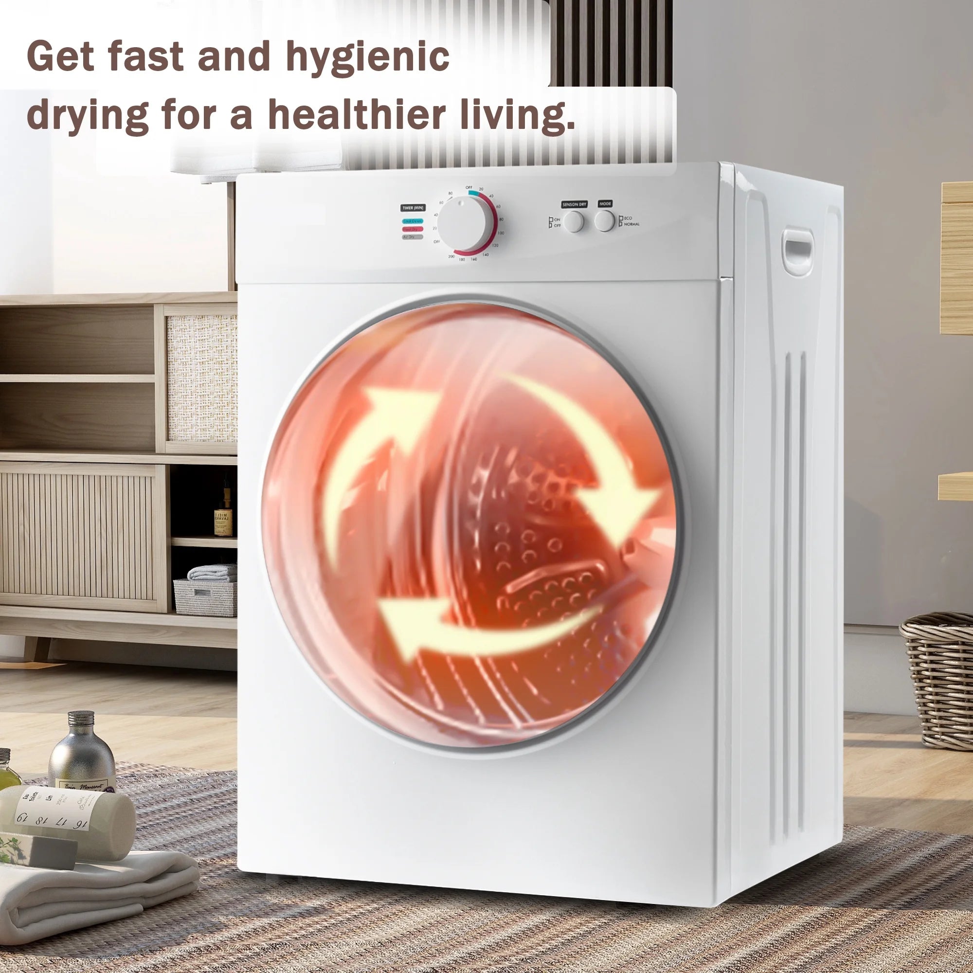 Portable Stainless Steel Clothes Dryer with Wall Mount Kit K431