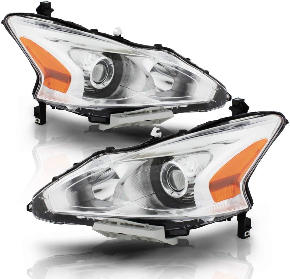 Chrome Housing Projector Headlights Headlamps Left+Right F473134