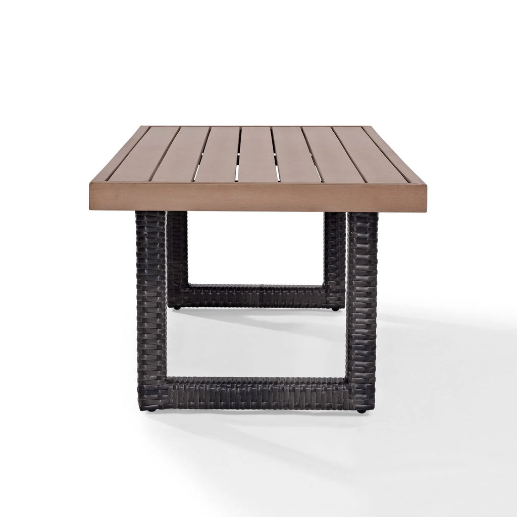 Brown Pedestal Patio Coffee Table V703