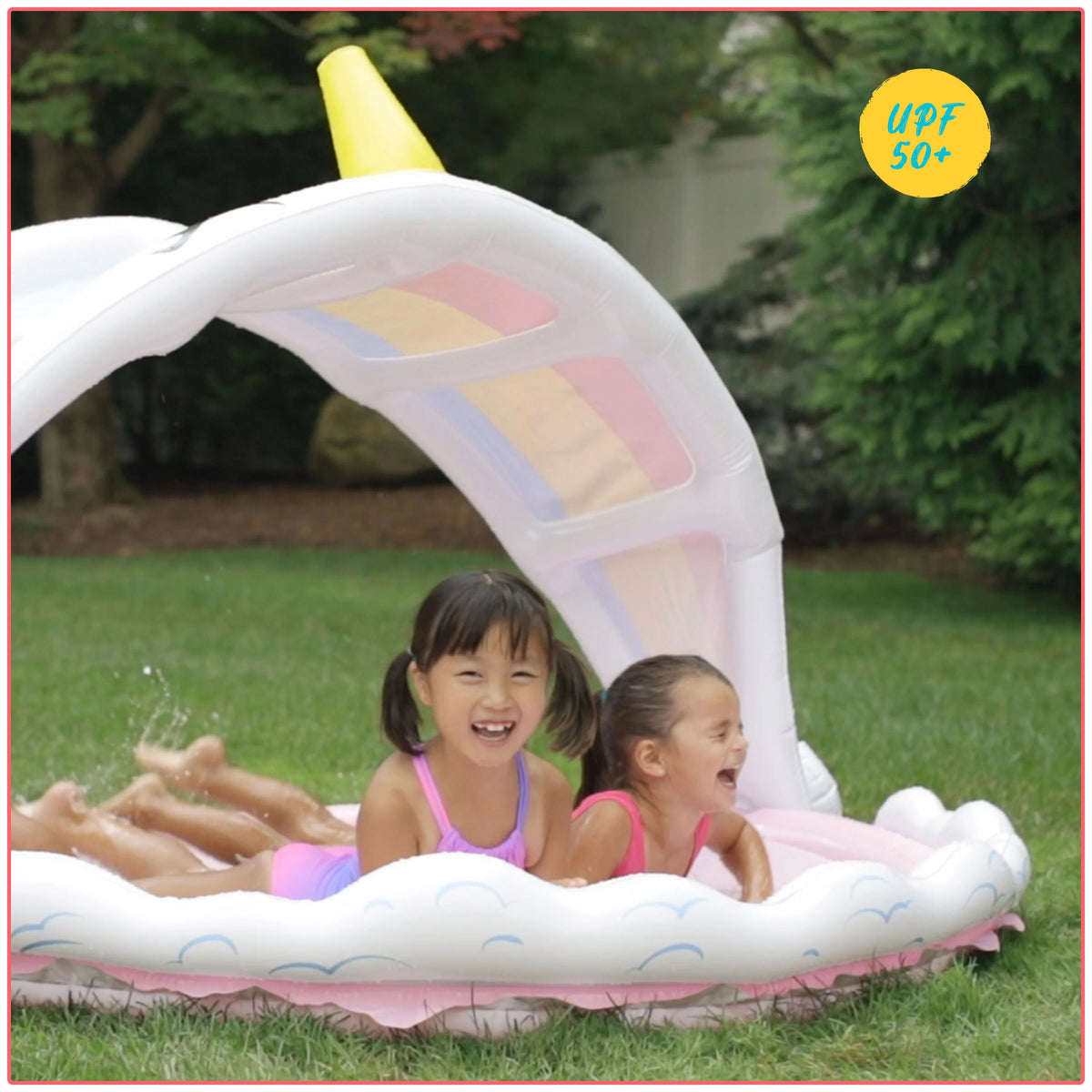 Rainbow Unicorn Sprinkler and Splash Pad 5.5' O101
