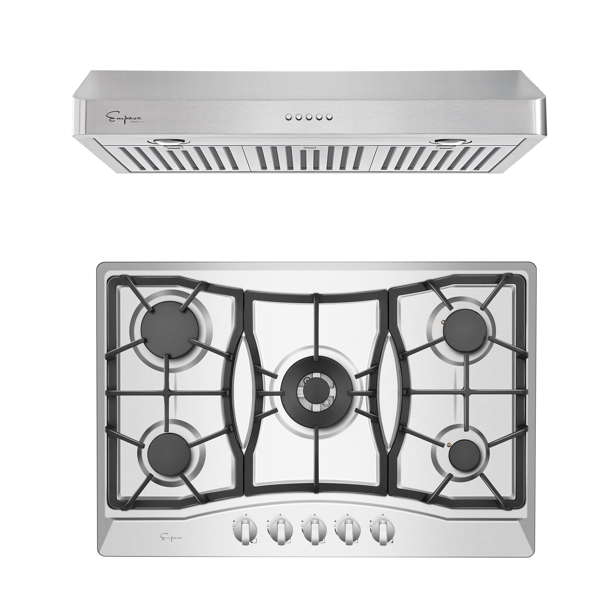 2 Piece Kitchen Appliances Package with 30" Gas Cooktop and 36" Under Cabinet Range Hood R513934