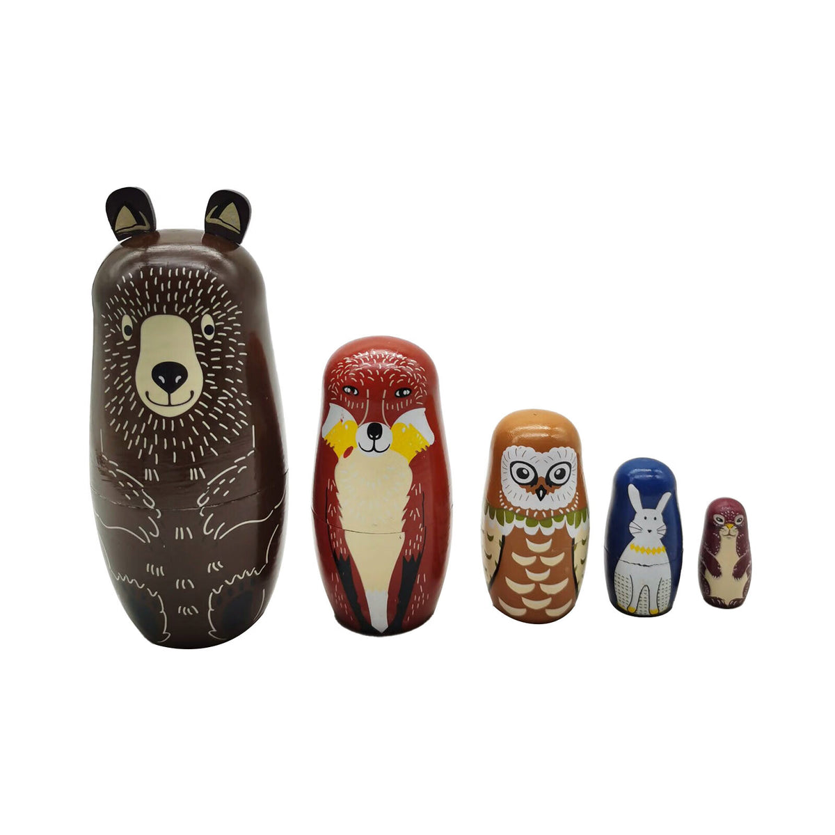 Pack Of 5 Wooden Matryoshka Toy I5164