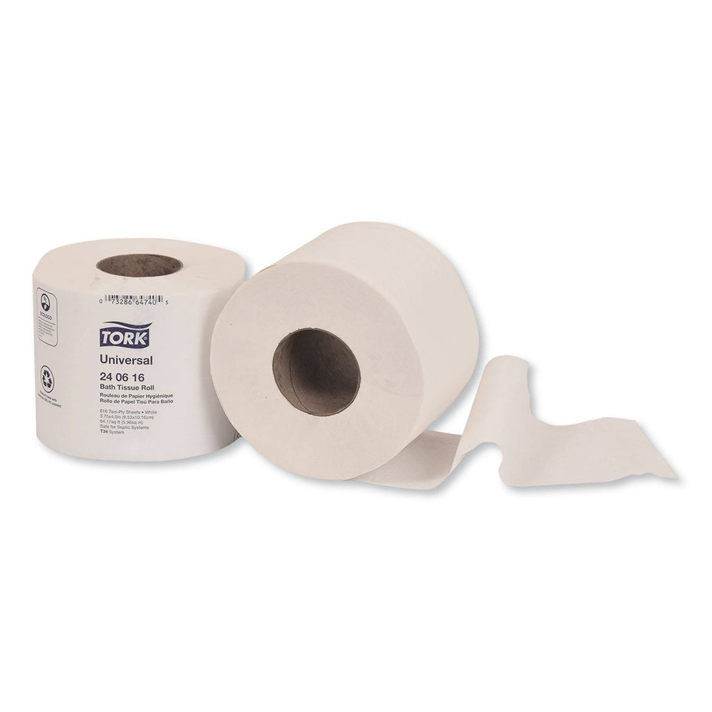 White 2-Ply Bath Tissue, 616 Sheets/Roll, 48 Rolls/Carton A86276