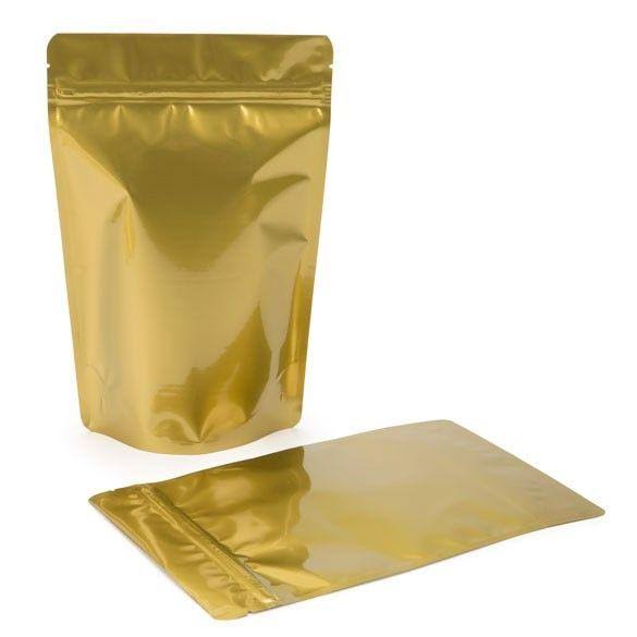 Gold Metallized Mylar Zipper Pouch 500 Count O388