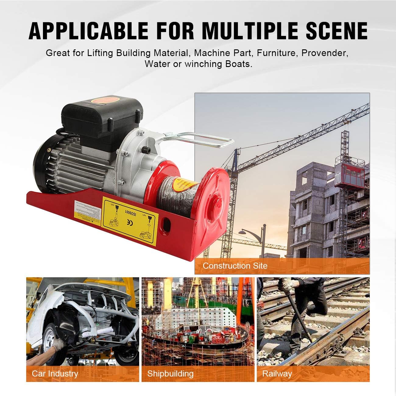1500lb Electric Hoist Winch with Remote Control I108