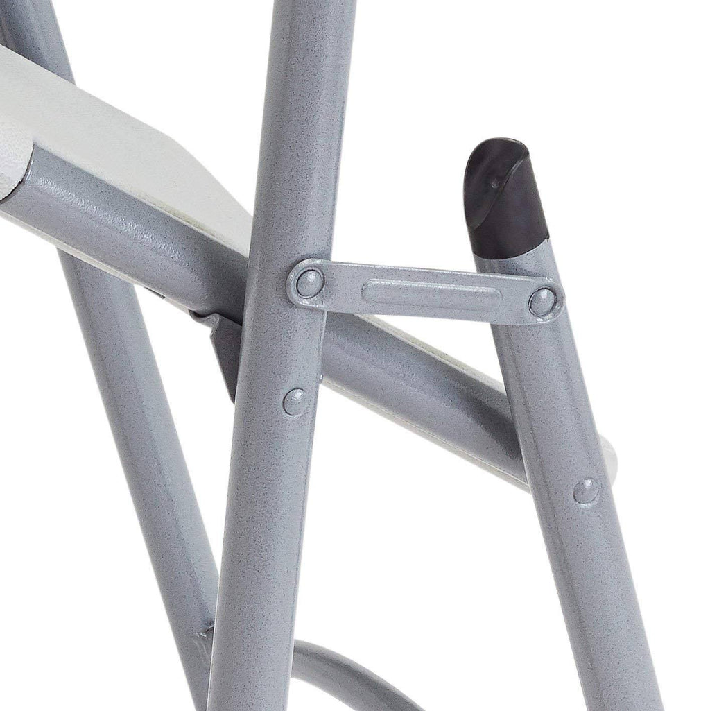 Folding Chair, Plastic, Gray, Pkg of 4 P386