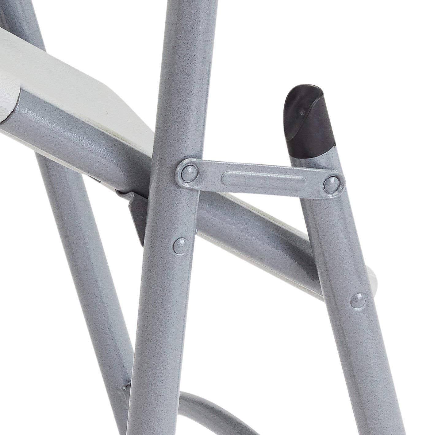 Folding Chair, Plastic, Gray, Pkg of 4 P386