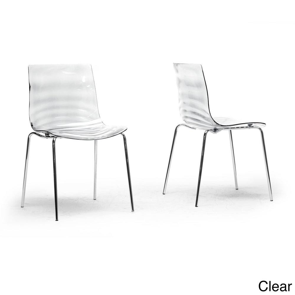 Blue Plastic Dining Chair (Set of 2) S595081