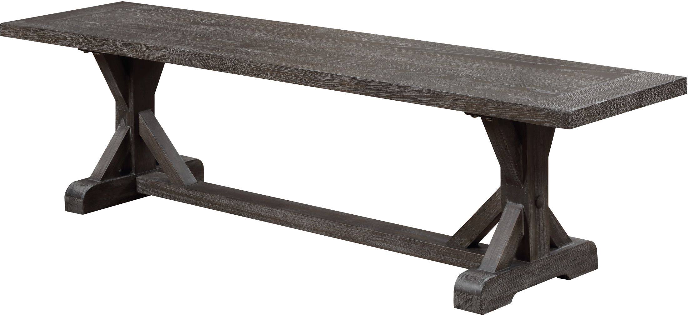 Charcoal Gray Dining Bench F49831