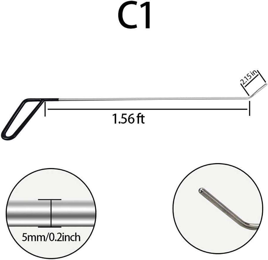 Paintless Dent Repair Tools 6 Pieces C Style Rods K825