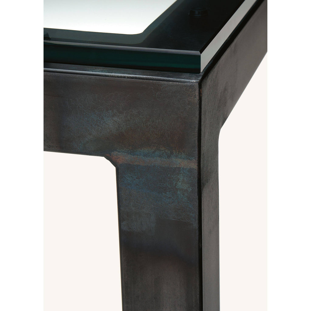 Maple Top Bar Table with Silver Base I15874