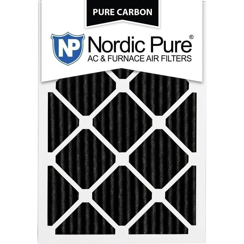 12x18x1 Carbon Pleated Furnace Filters 12 Pack, White S84870