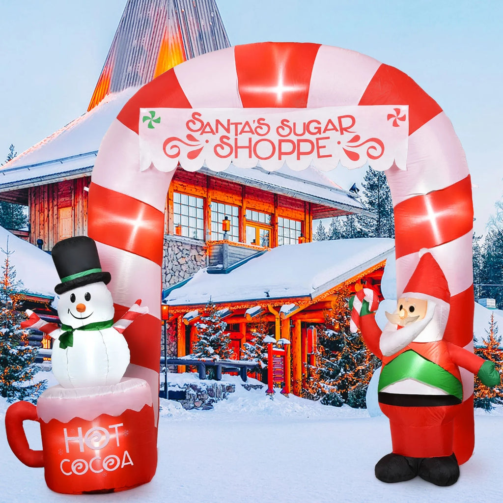 8 Ft Lighted Christmas Inflatable Archway J4529
