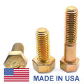 Fine Thread Grade 9 Hex Cap Screw Bolt L9 Alloy Steel Yellow Zinc Plated Pk 25 Q1461