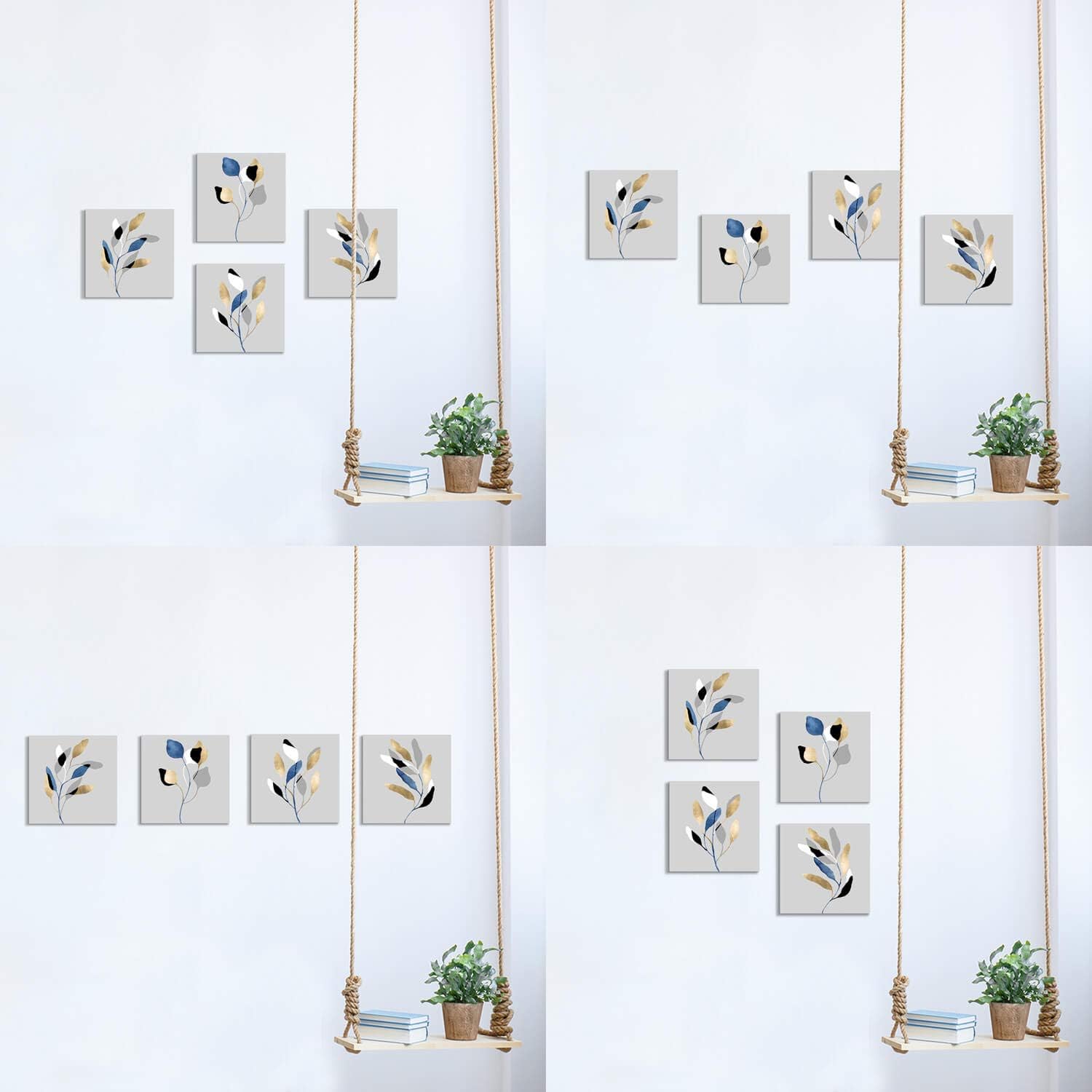12W x 12H x 4 PCS Canvas Wall Art X760901