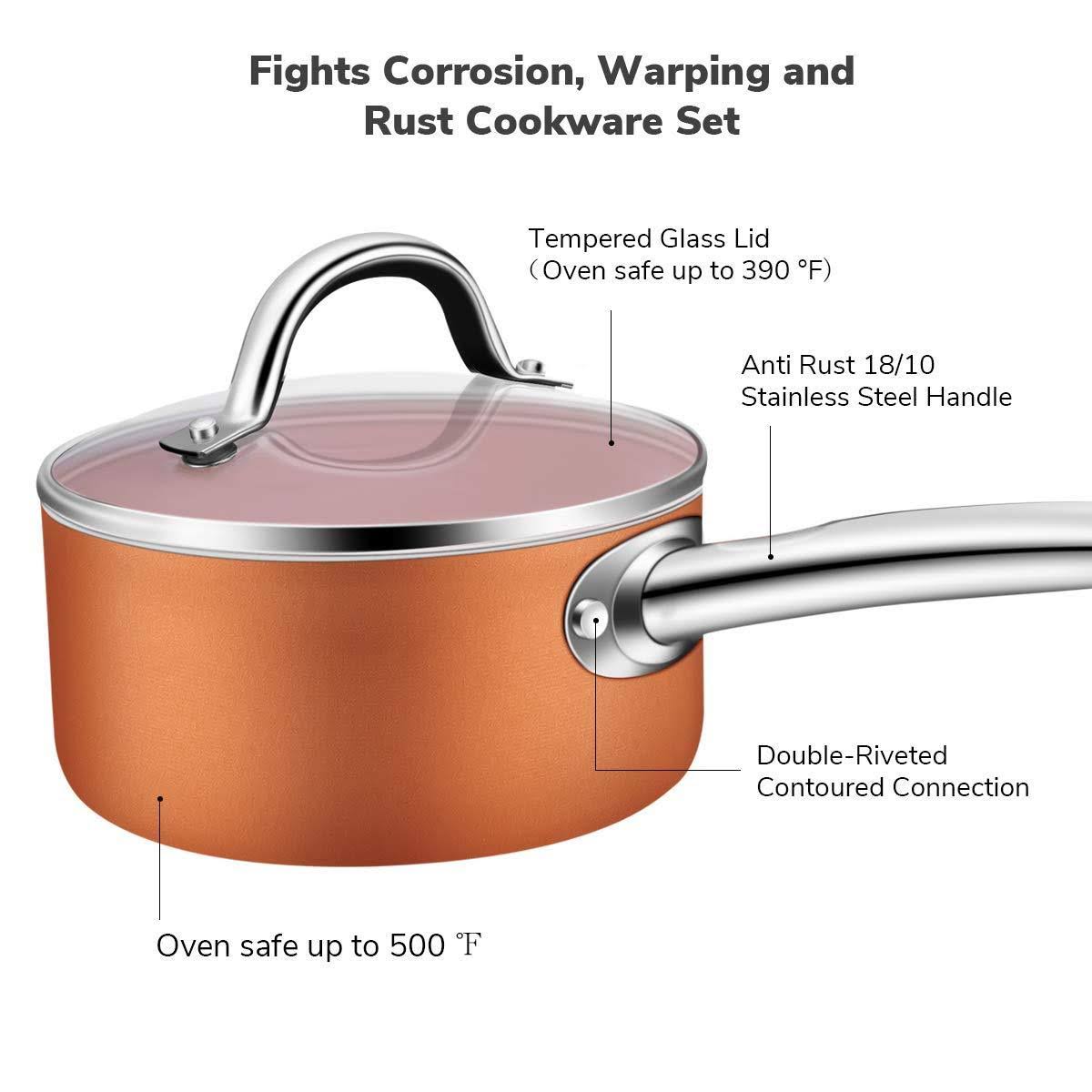 10 Piece Nonstick Induction Cookware Set I258