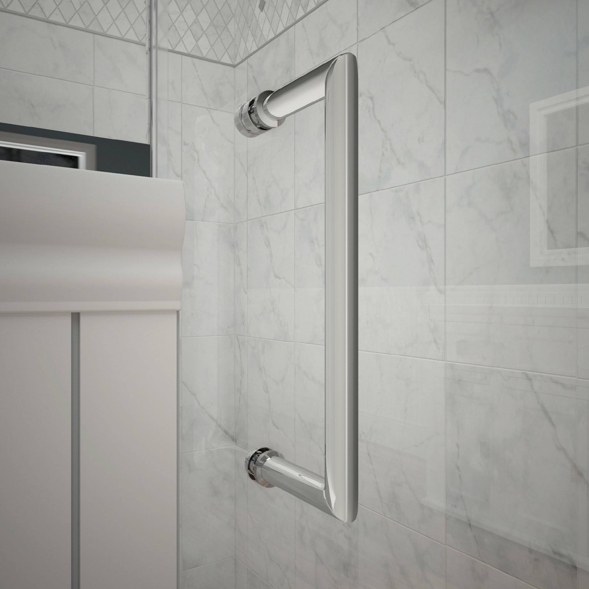 Hinged Frameless Shower Door Chrome D5549
