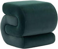 Dark Green Velvet Vanity Stool Z417