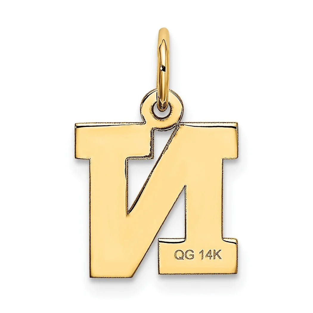 10k Gold Block Letter Name Pendant Necklace B53612