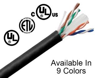 Purple Cat6 Bulk Riser Ethernet Cable, CMR UL Listed Solid Copper UTP, 24 AWG 1000ft L231226