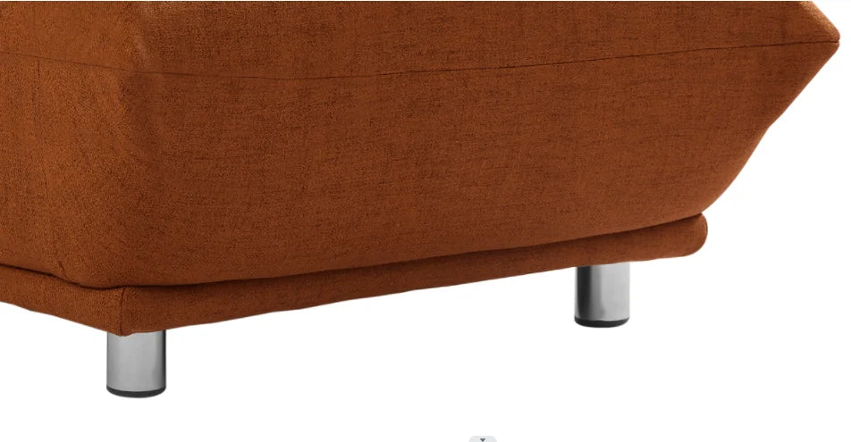 Armless Accent Chair, Oversized Upholstered Fabric Single Sofa V411