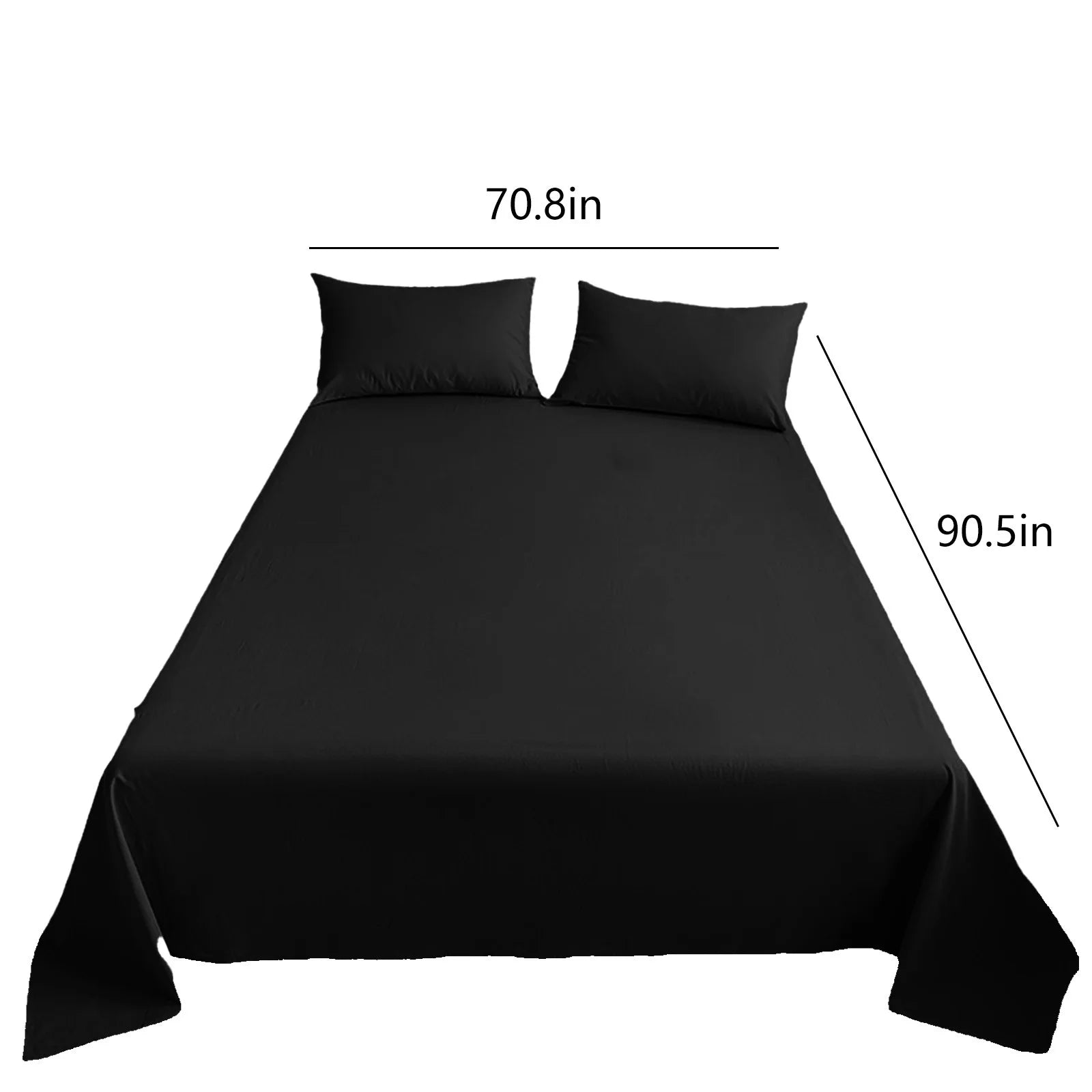 King Size Microfiber Sheets, Black I843
