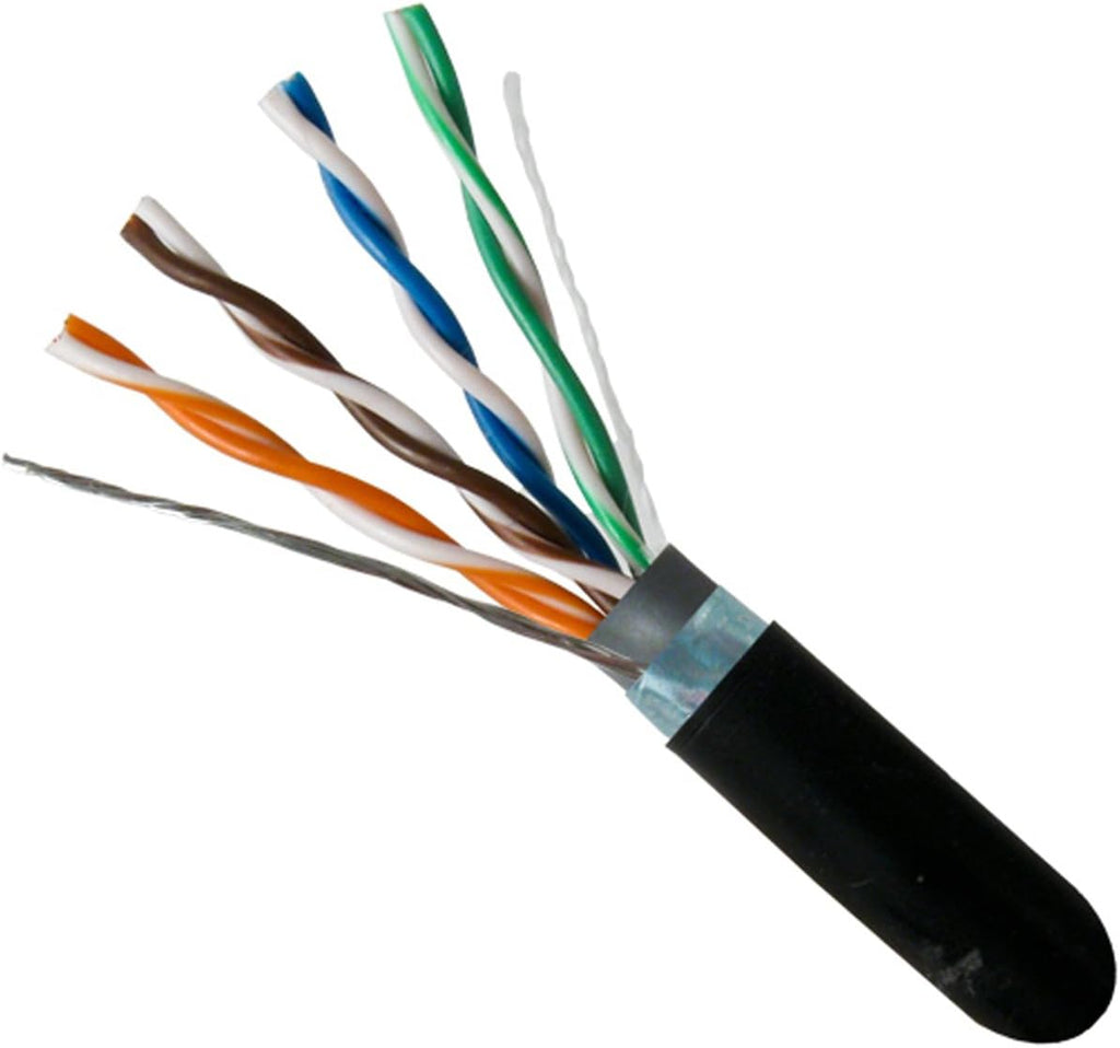 1000ft Black Shielded Bulk Ethernet Cable Z46048