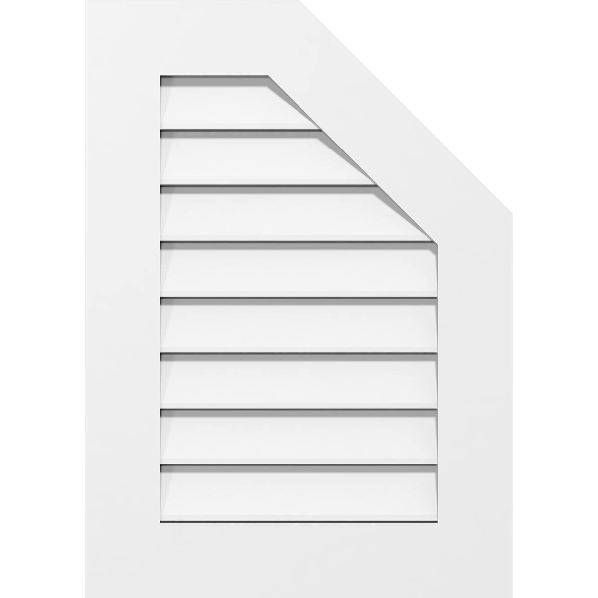 Half Octagon Top Right Surface Mount PVC Gable Vent R2425