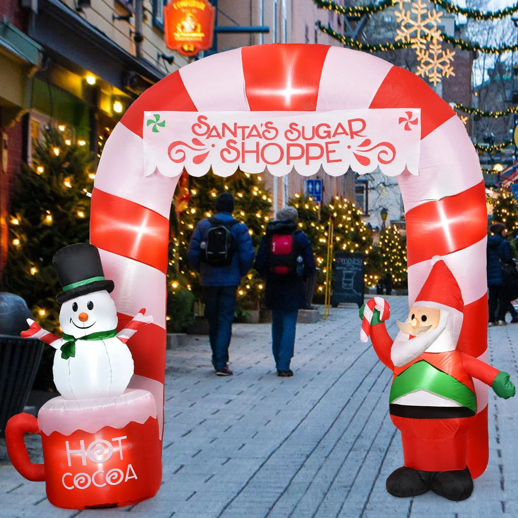 8 Ft Lighted Christmas Inflatable Archway J4529