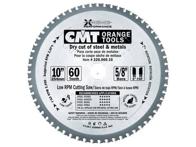 10x22 x 60 Teeth Dry Cut Steel Saw Blade U87460