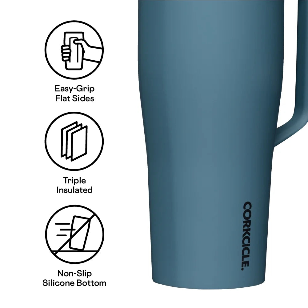 Storm Stainless Steel 30 oz Tumbler with Handle and Straw X429965