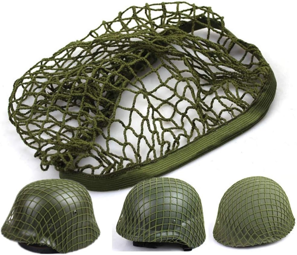 WWII US Army M1 Helmet Steel Field Green Replica with Liner Pack of 2 Z25632