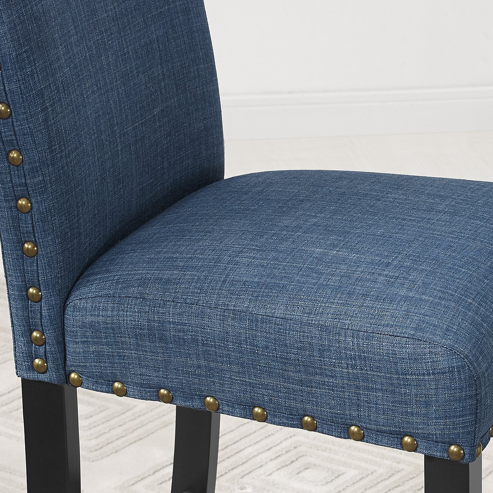 Gray Fabric Bar Stool with Nailhead Trim (Set of 2) Z540