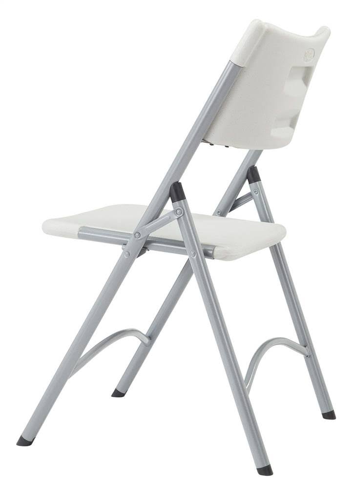 Folding Chair, Plastic, Gray, Pkg of 4 P386