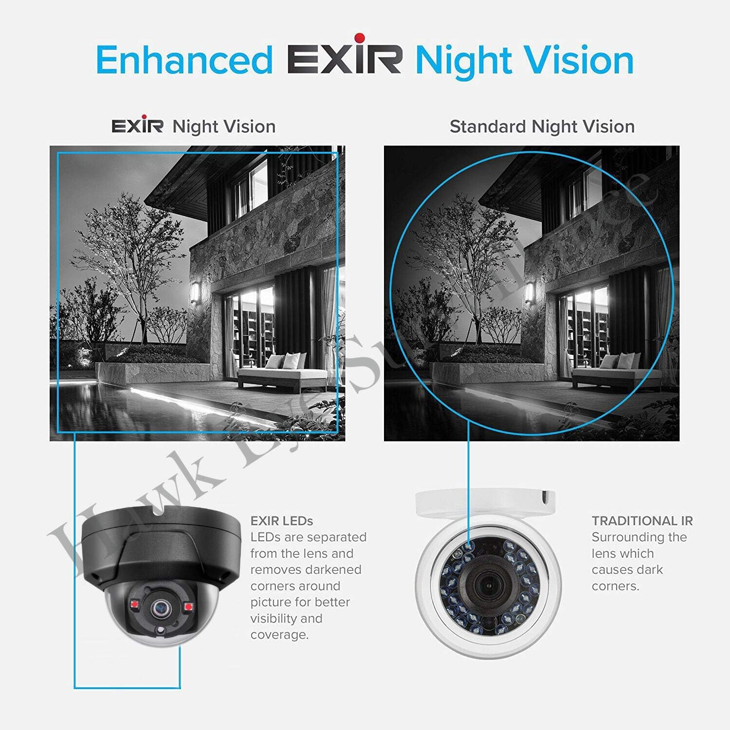 4MP PoE Security IP Camera Black Mini Dome EXIR Night Vision 2.8mm Fixed Lens H.265+ K84242