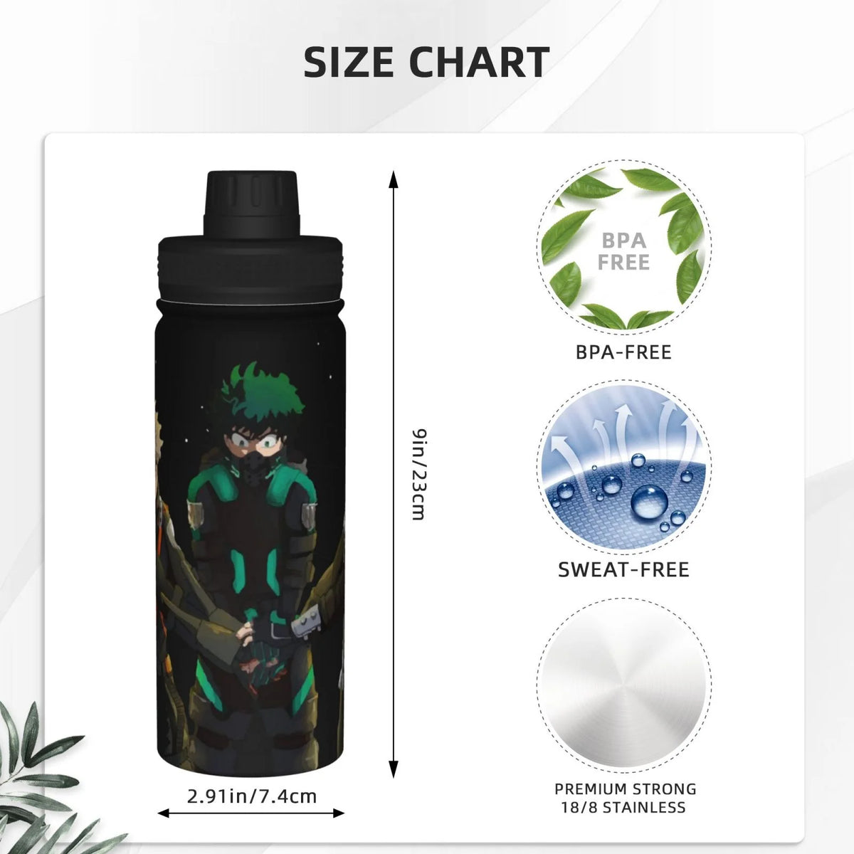 18OZ Stainless Steel Insulated Water Bottle V240