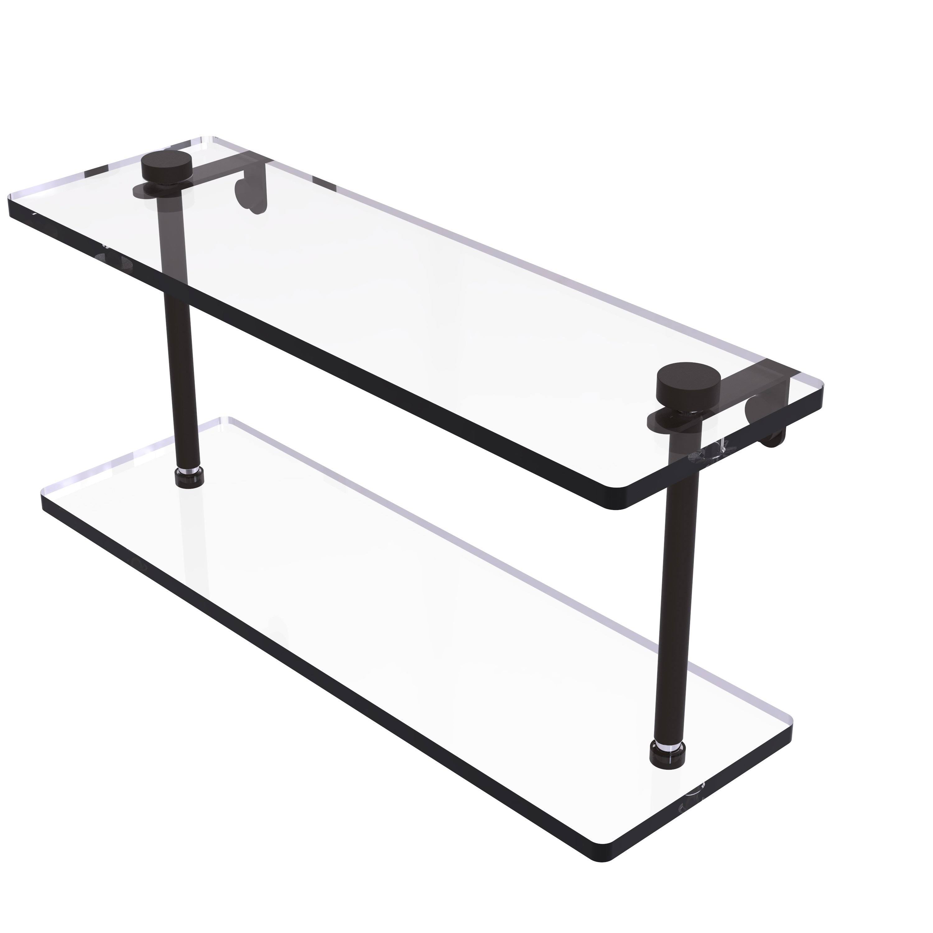 16x22 Two Tiered Glass Shelf Oil Rubbed Bronze Z5390