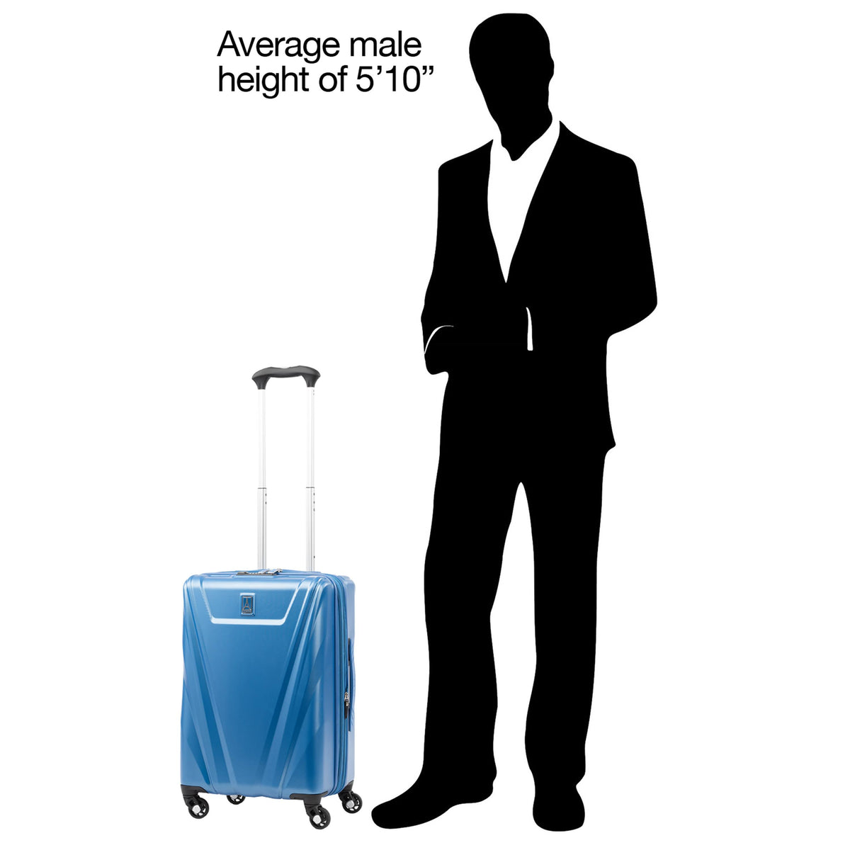 Azure Blue Expandable Carry-On Hardside Spinner D56110